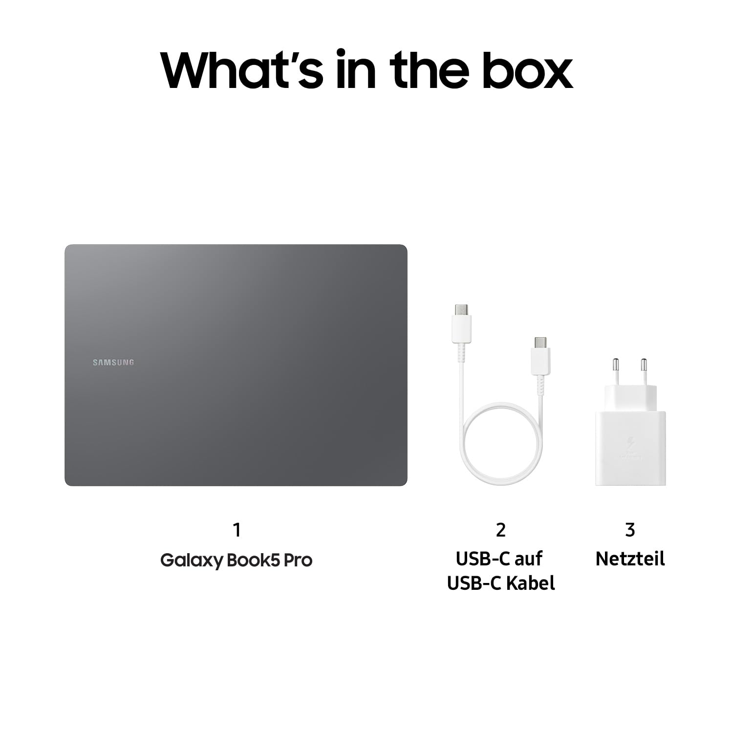 Samsung Galaxy Book5 Pro AI-Laptop, 16-Zoll-Display, AI-Notebook mit Intel Core Ultra 5 Prozessor, 16 GB RAM, 512 GB Speicher, Copilot+ PC, Moonstone Gray, 3 Jahre Herstellergarantie