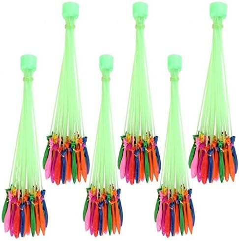 Niku Holi Water Balloon | Automatic Fill And Tie Magic Water Balloons with connector | Set of 6 Bunch | 222 Balloons | Multicolour