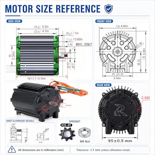 72V 5000W Fardriver Brushless Motor Kit