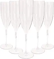 20 Taças de Champanhe de Acrílico Cristal 160 Ml
