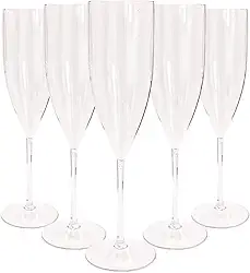 20 Taças de Champanhe de Acrílico Cristal 160 Ml