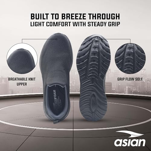 Image of ASIAN Wonderwalk-12 Walking Shoes for Men | Ultra Lightweight & Breathable Shoe| Full EVA Sole, Soft Memory Foam Insole, Easy Slip-On Comfort | Inspired by MS Dhoni Everyday Walking Style