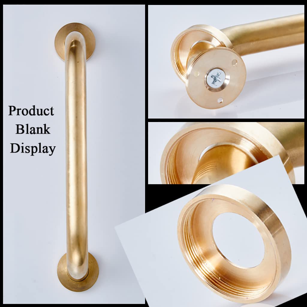 Maniglione di Supporto per Bagno in Ottone per Anziani, Elegante Maniglia Spazzolata per Doccia, WC e Vasca da Bagno, corrimano di Equilibrio a Parete, Dispositivo di Assistenza PE