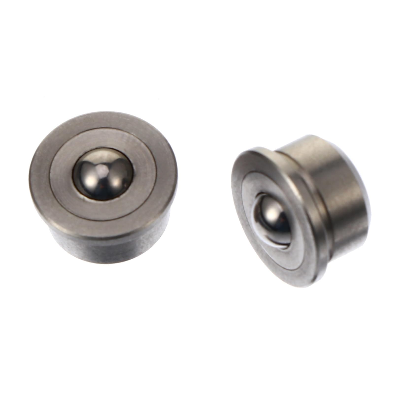 KICHOUSE Set of 2 Roller Ball Transfer Bearings Metal Rotation Ball Caster Low Profile Casters for Furniture