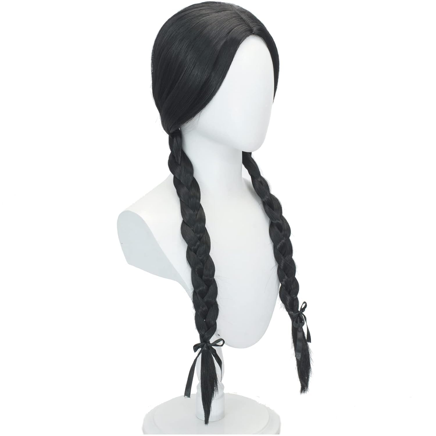 PORSMEER Wednesday Long Braided Wig Adams Ghosts Costume Wig for Women Halloween Gothic Costume Wigs, Wednesday wig - Image 2