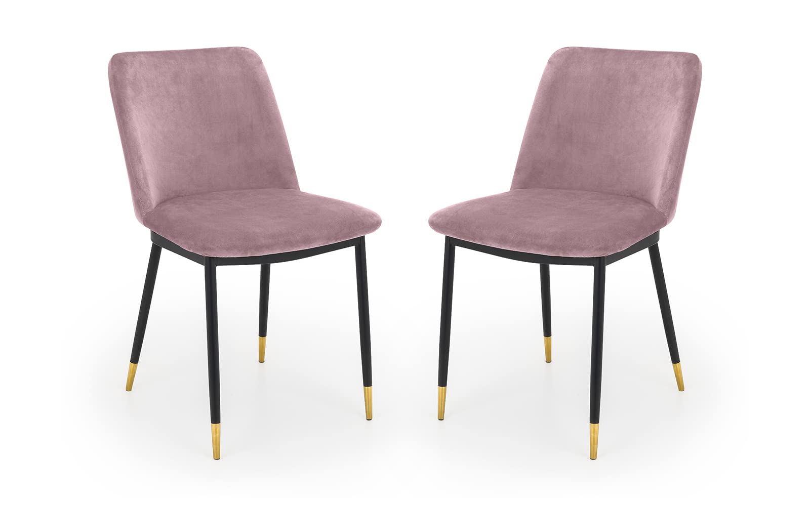 Julian Bowen Set of 2 Delaunay Dining Chairs, Dusky Pink, Height: 83, Width: 50, Depth: 59cm