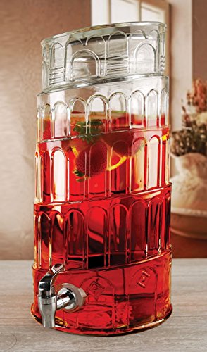 image for Circleware Sun Tea Jar Beverage Dispenser and Glass Lid, Party Enterta