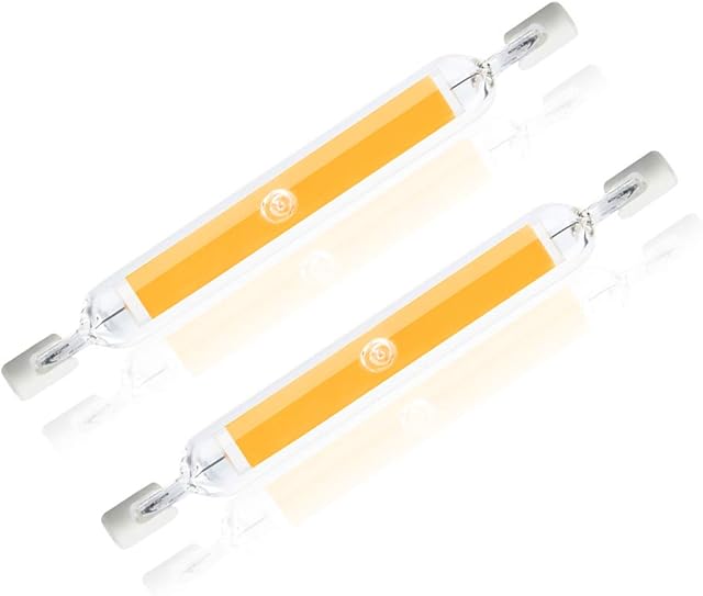 Bonlux R7S 78mm LED Bulb 5W J78 Warm White 2700K COB Filament Chip J Type Linear Light Bulb Double Ended Reflector Light 50W Halogen Replacement Energy Saving R7s Floodlight Non-dimmableby (2-Pack)