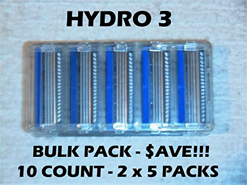 Schick Hydro 3 - 10 Count Bulk Pack (2 x 5 Packs)