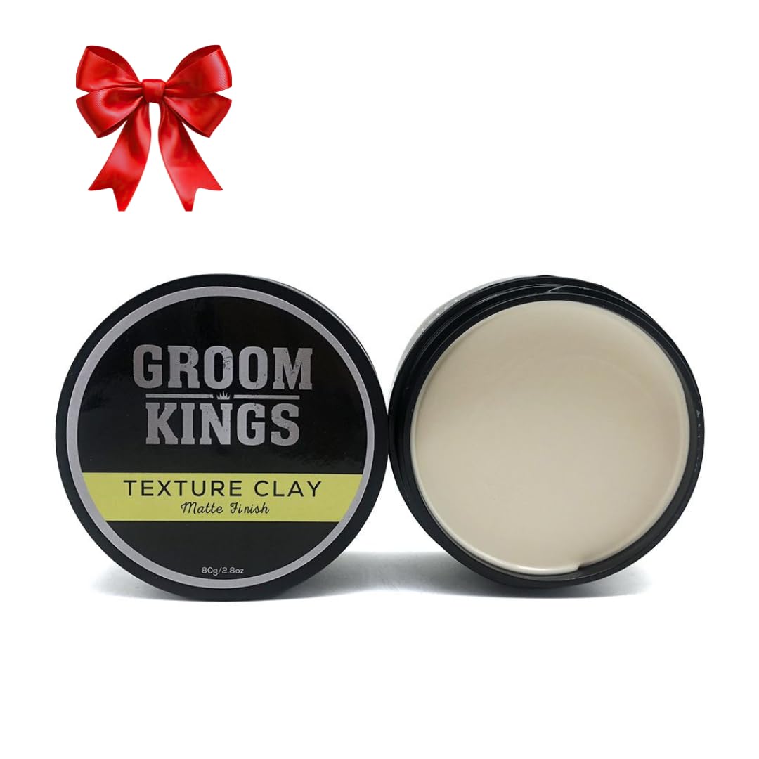 Texture Clay for Men | Extreme Hold Men's Hair Clay | Matte Clay with Natural Ingredients to Add Texture, Volume and Definition to Thick/Coarse Hair | As Featured in GQ | 80g