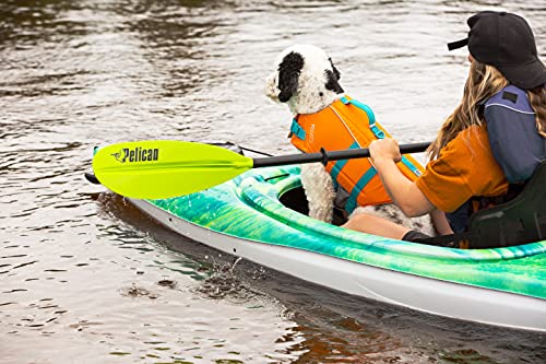 Image of Pelican- Standard Kayak Paddle - Aluminum Shaft and a Durable Polypropylene Blade - 0 /65 Blade Angle - with Drip Ring