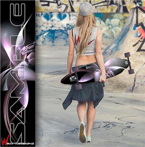 Playful - Decal Style Vinyl Wrap Skin fits Longboard Skateboards up to 10