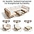 Devoko Patio Furniture Set,7 Pieces Outdoor Wicker Sectional Couch with Thick Cushions &Glass Tabletop, PE Rattan Backyard Conversation Sofa with Coffee Table for Deck, Porch