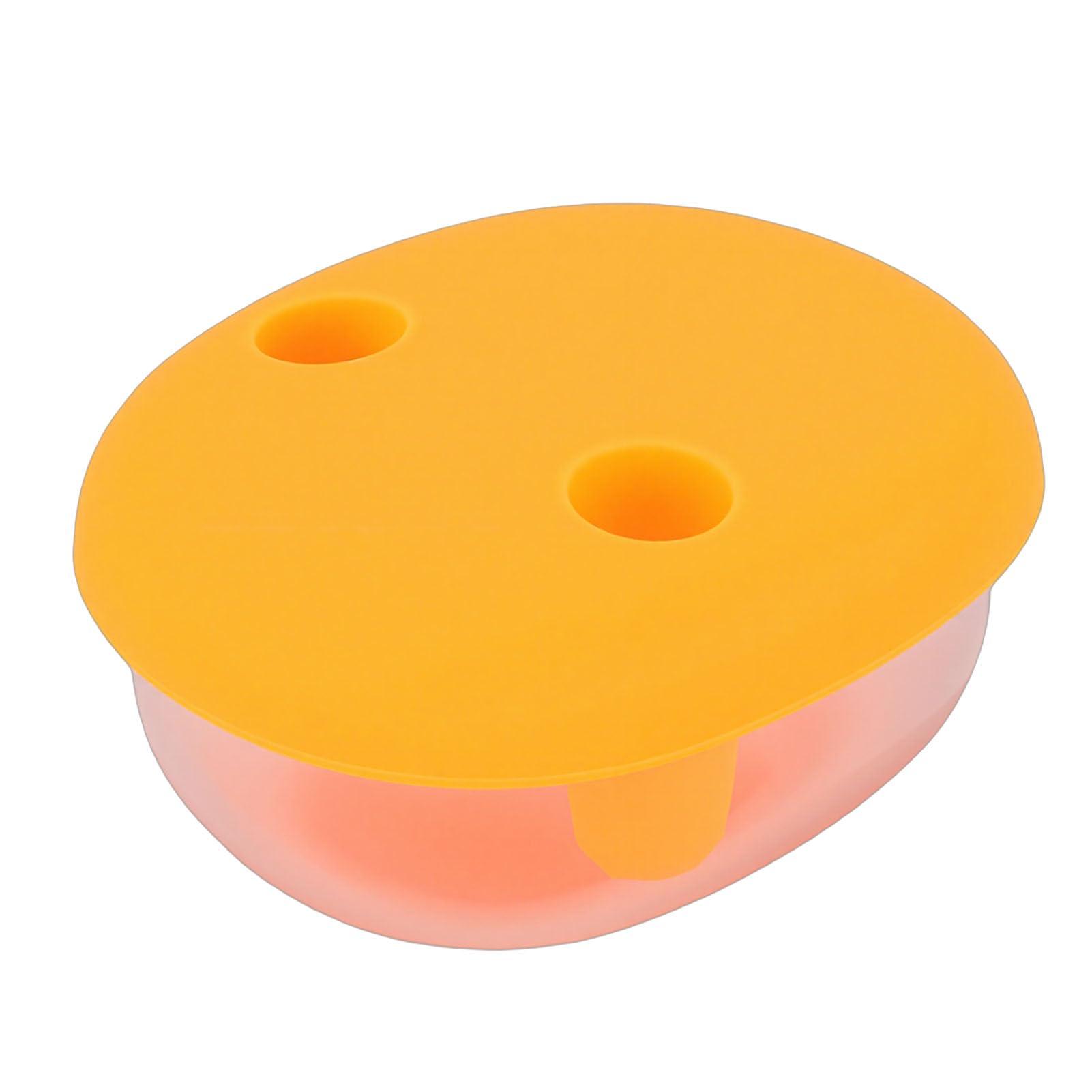 Jelquix No Mess Snack Box Portable Snack Container With Finger Cover Proof For Travel School Work Soft ABS Silicone 4.72x3.94x2.36in (Orange)