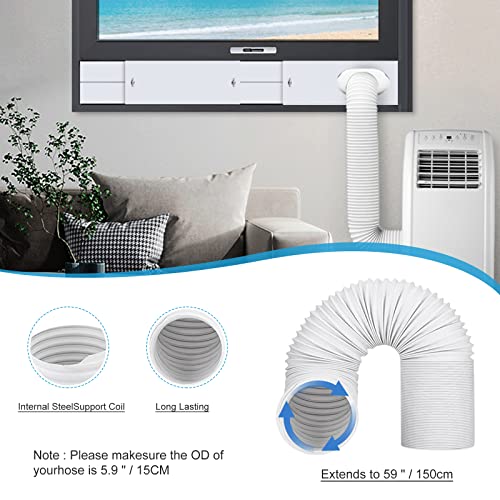 Kit d'aération de fenêtre réglable pour climatiseur mobile