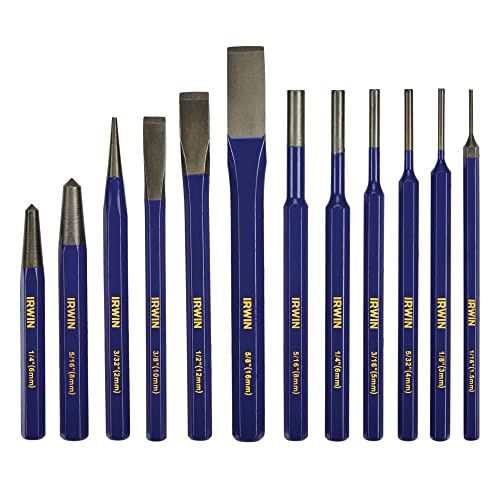 Opiniones y reviews de Juegos de formones para comprar online. 37 IRWIN - Juego de cinceles, cinceles y perforadores, paquete de 12 con varios tamaños, templado para mayor durabilidad, ideal para carpintería (IRHT82529)
