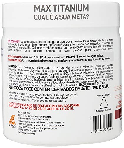 Bio Colagen (150G) - Sabor Frutas Vermelhas, Max Titanium