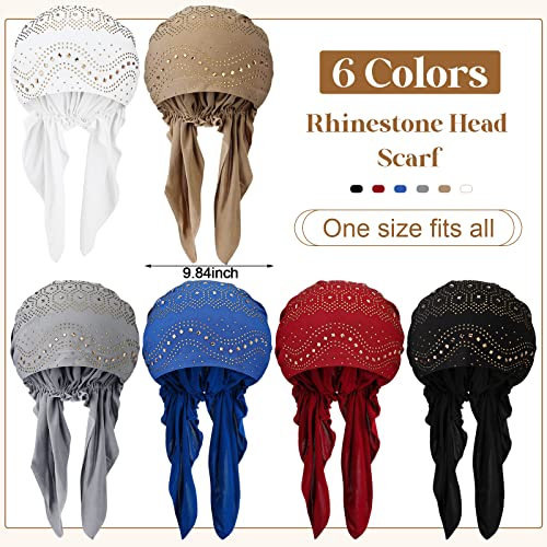 Image of Geyoga 6 Pcs Chemo Headwear for Women Pre-tied Head Scarf Headwrap, Novelty