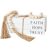 Decorative Books for Home Decor, White Faux Books for Decoration, Rustic Farmhouse Stacked Displa...