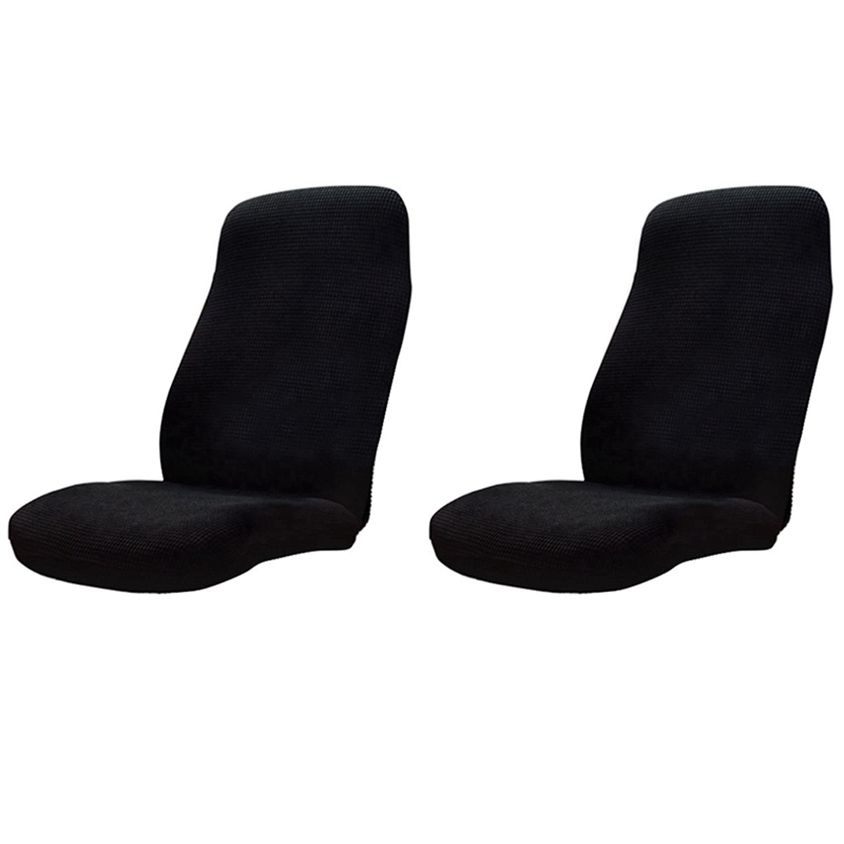 Lot de 2 housses de chaise de bureau extensibles et rotatives taille L en tissu imperméable noir