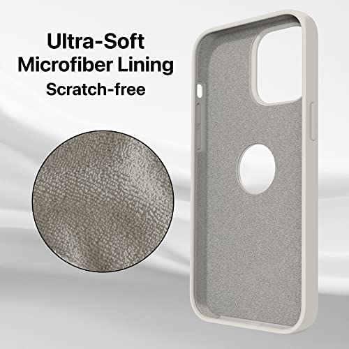 Image of Vaku Luxos Liquid Silicon Logo-Cut for iPhone 14 Plus Cover Case, Soft TPU, Shockproof, Scratch Resistant, 6 Feet Drop Protection, Compatible with iPhone 14 Plus Back Cover - Stone