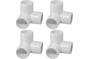 Waziaqoc 3-way 3/4" PVC Elbow Connector, Pack of 4