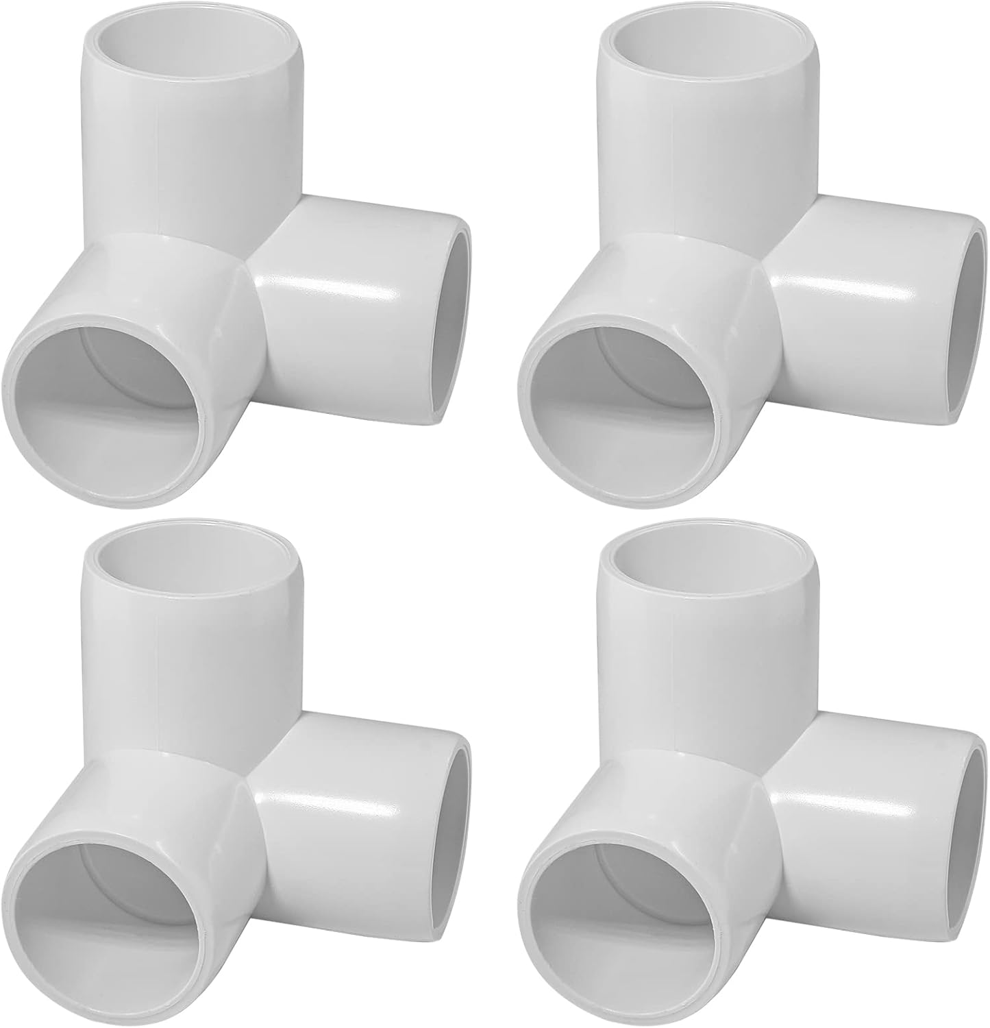 Waziaqoc 3Way PVC Fittings, 3/4" PVC Elbow 90 Degree PVC Furniture