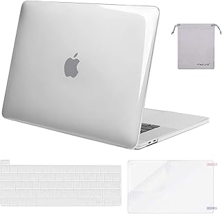 MOSISO Compatible with MacBook Pro 16 inch Case 2020 2019 Release A2141 with Touch Bar Touch ID, Protective Plastic Hard Shell Case & Keyboard Cover & Screen Protector & Storage Bag, Transparent