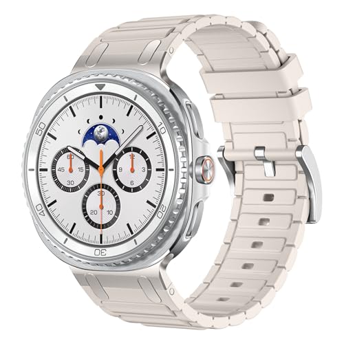 Image of Compatible with Samsung Galaxy Watch 8 Classic 46mm Strap /Galaxy Watch 8 44mm 40mm Rugged Bands Silicone for Galaxy Watch 8 /8 Classic Rubber Sport Straps (NO WATCH)