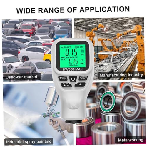 Medidor digital de grosor de pintura para automóviles con pantalla LCD retroiluminada miniatura 3