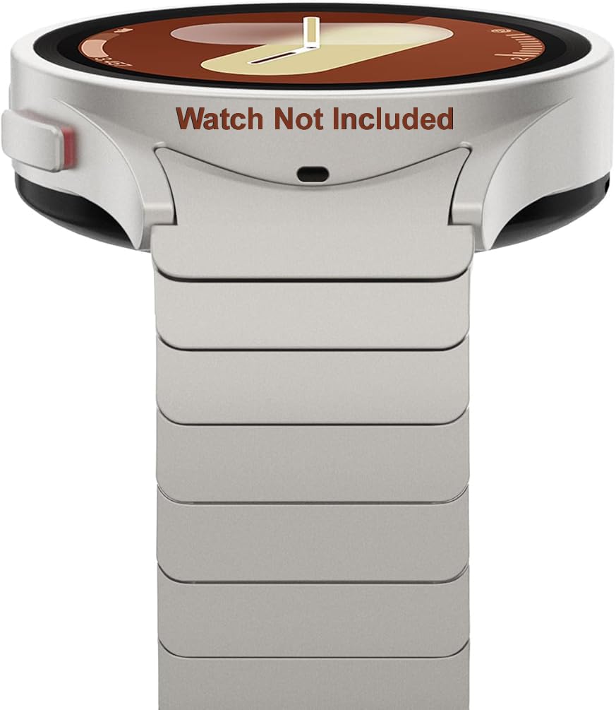 Zitel Band Compatible With Samsung Galaxy Watch 7 44mm / 40mm, Watch FE 40mm, Stainless Steel Classy Elegant No Gap Strap-image-7