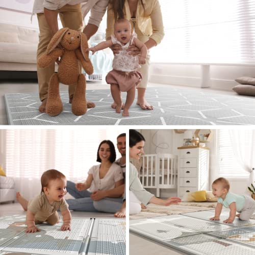 Image of Fodoss Baby Play Mat, 59x59inch Play Mat, 0.4 in Thick Waterproof Playmat