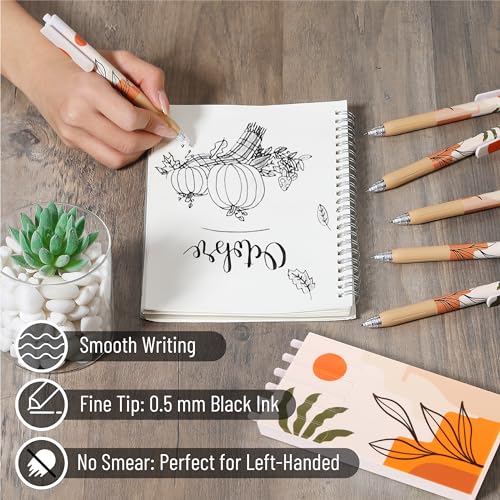 Bolígrafos de gel retractables Mr. Pen, 6 unidades, tinta negra miniatura 4