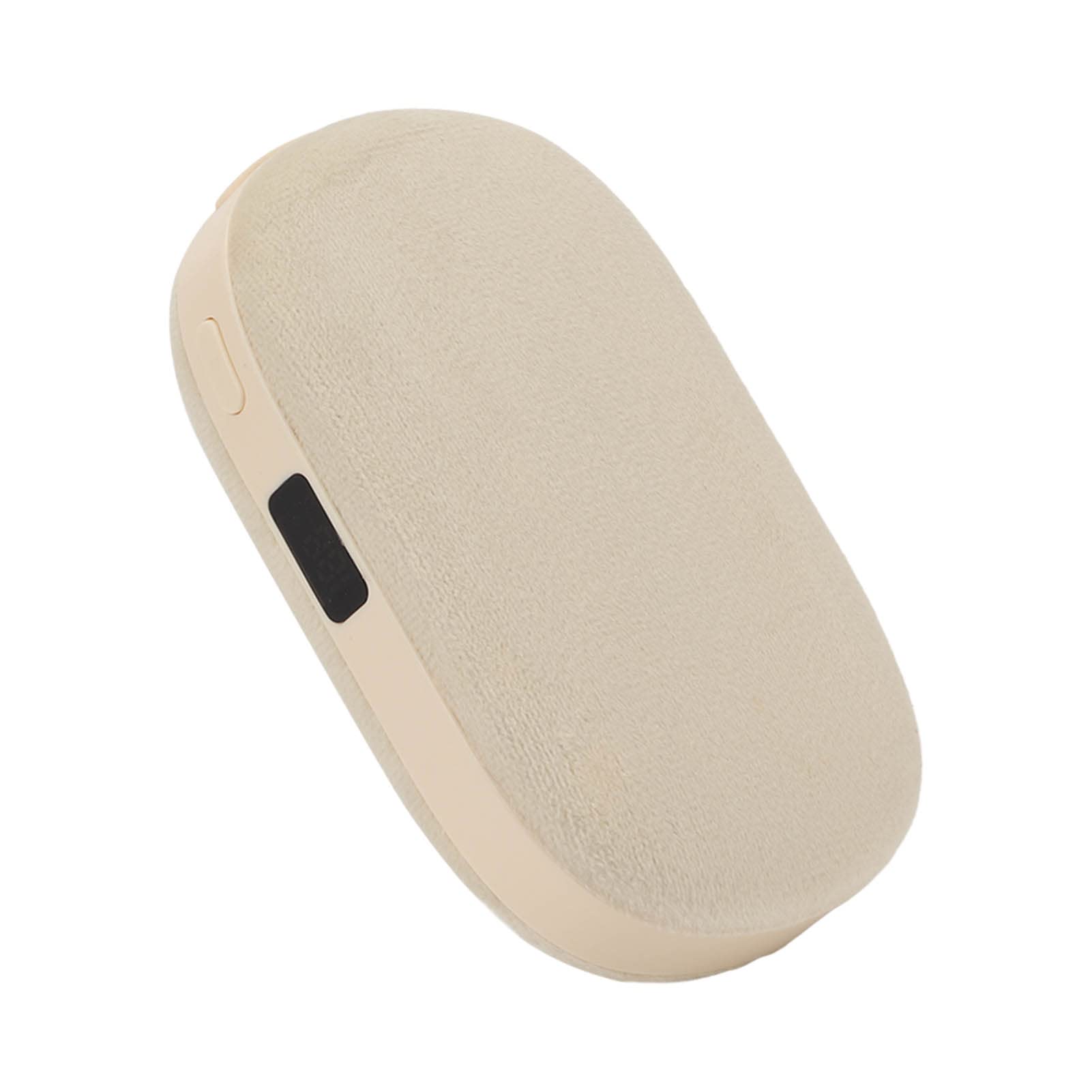 2 in 1 Hand Warmer, 10000mAh Battery Capacity 3 Gears Soft Skin Friendly Electric Hand Warmer for Indoor (Khaki)