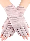 Maxdot Sunblock Fingerless Gloves Non-slip UV Protection Driving Gloves Summer Outdoor Gloves for...
