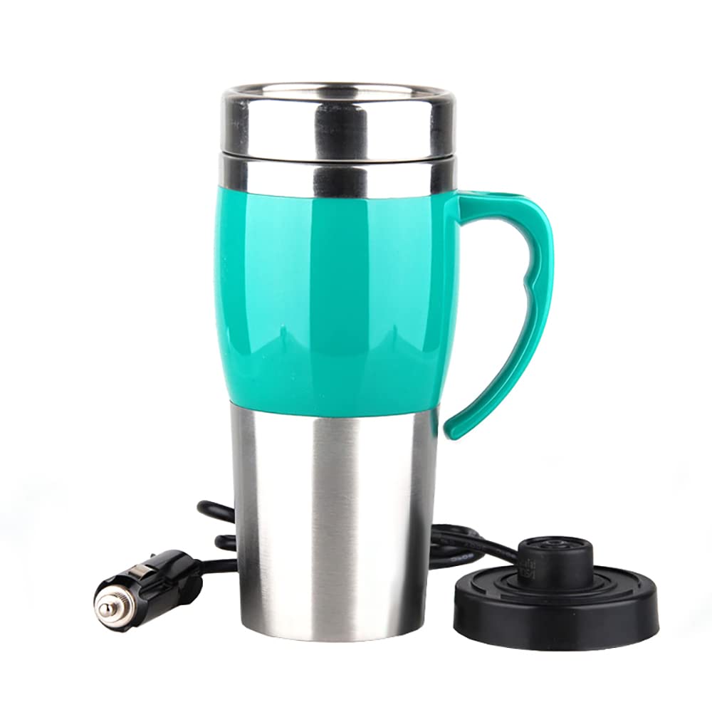 TOTMOX Electric Kettle 400ML Stainless Steel Car Electric Kettle Coffee Tea Thermos Water Heating Cup 12V