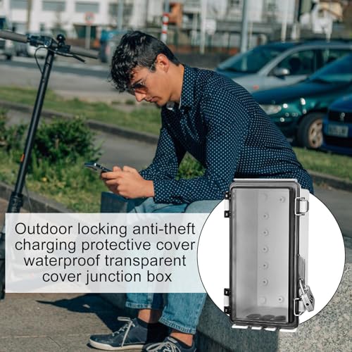 Boîtier de dérivation étanche extérieur anti-poussière avec couvercle transparent verrouillable - 4