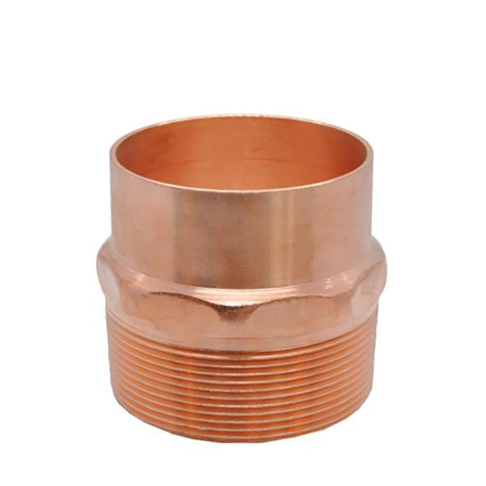 1/4" 3/8" 1/2" 3/4" 1" -4" Male to Solder Cup Connector Copper End Feed Coupling Plumbing Fitting Coupler for Air Condition(ID 12mm to 3I8 Inch) Brass Hose