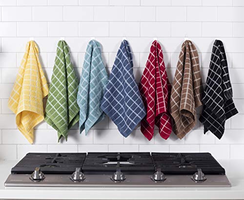 Ritz Premium 100% Cotton Terry Check Kitchen Dish Towels - Highly Absorbent, Super Soft, Long-Lasting, 25"x15", 3-Pack, Dew - Image 7