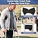 Ytonet Crutches Padding & Crutch Bag 5 PCS, Crutch Pads for Armpits and Hand Grips, Water-Resistant, Pouch with Reflective Strips, Crutches Accessories for Standard Crutches, Men, Women (Black)