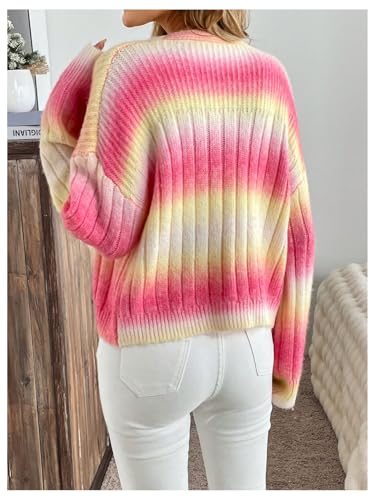Image of MakeMeChic Women's Long Sleeve Drop Shoulder Thick Button Down Short Cardigan