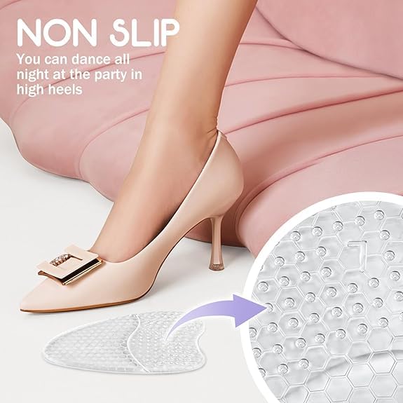 Image of ZAIWOO Metatarsal Pads for Women | Ball of Foot Cushions & High Heel Comfort Pads (1-Pair), Non-Slip Gel Inserts - Pocket-Size Trial Kit
