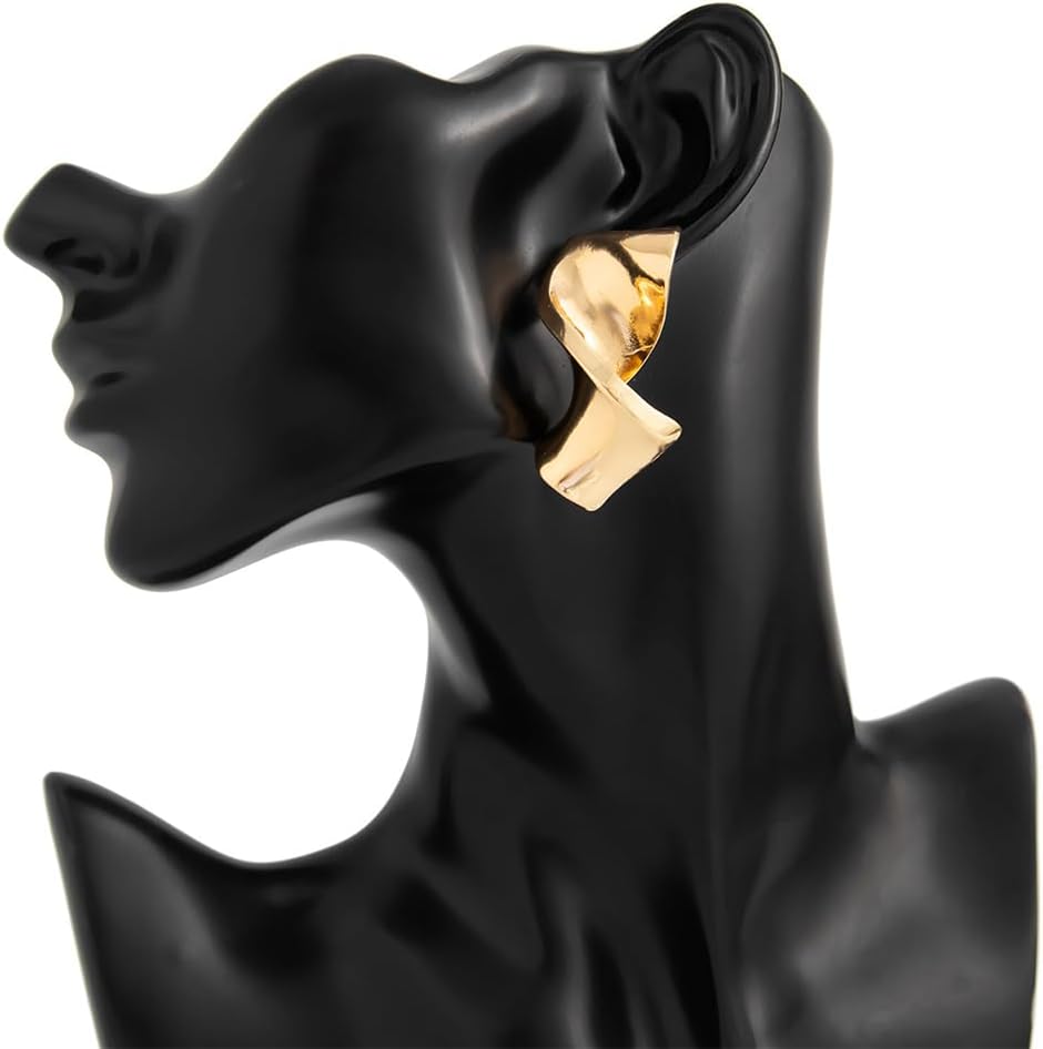 Unique Gold Irregular Geometric Earrings for Women, Dainty Spiral Drop Dangle Hammered Texture Dangling Earring Non Tarnish Vintage Party Jewelry Gift - Image 9