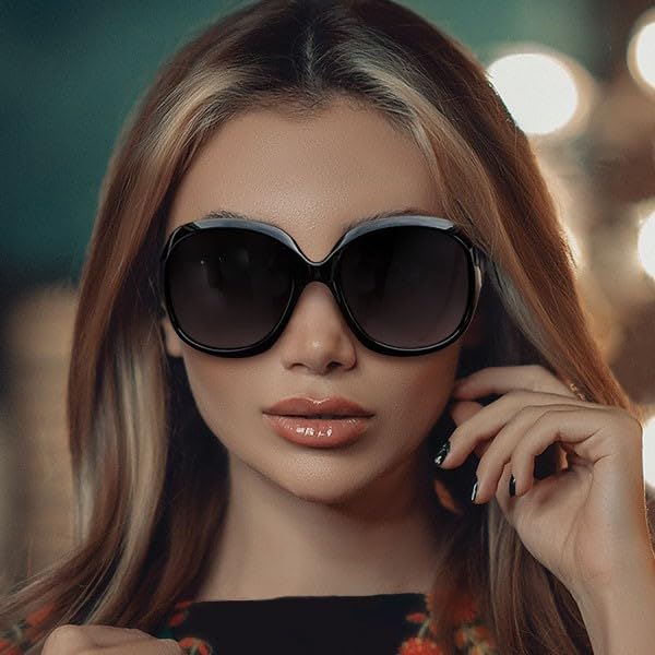 Oversized Black Polarized Sunglasses Womens Fashion Big Driving Sun Glasses Trendy Ladies Uv400 Protective Large Sunnies Shades 20254