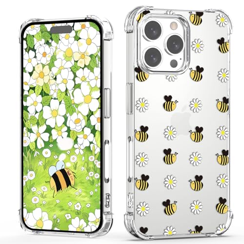 Coque iPhone 16 Pro protection antichoc abeille fleur TPU