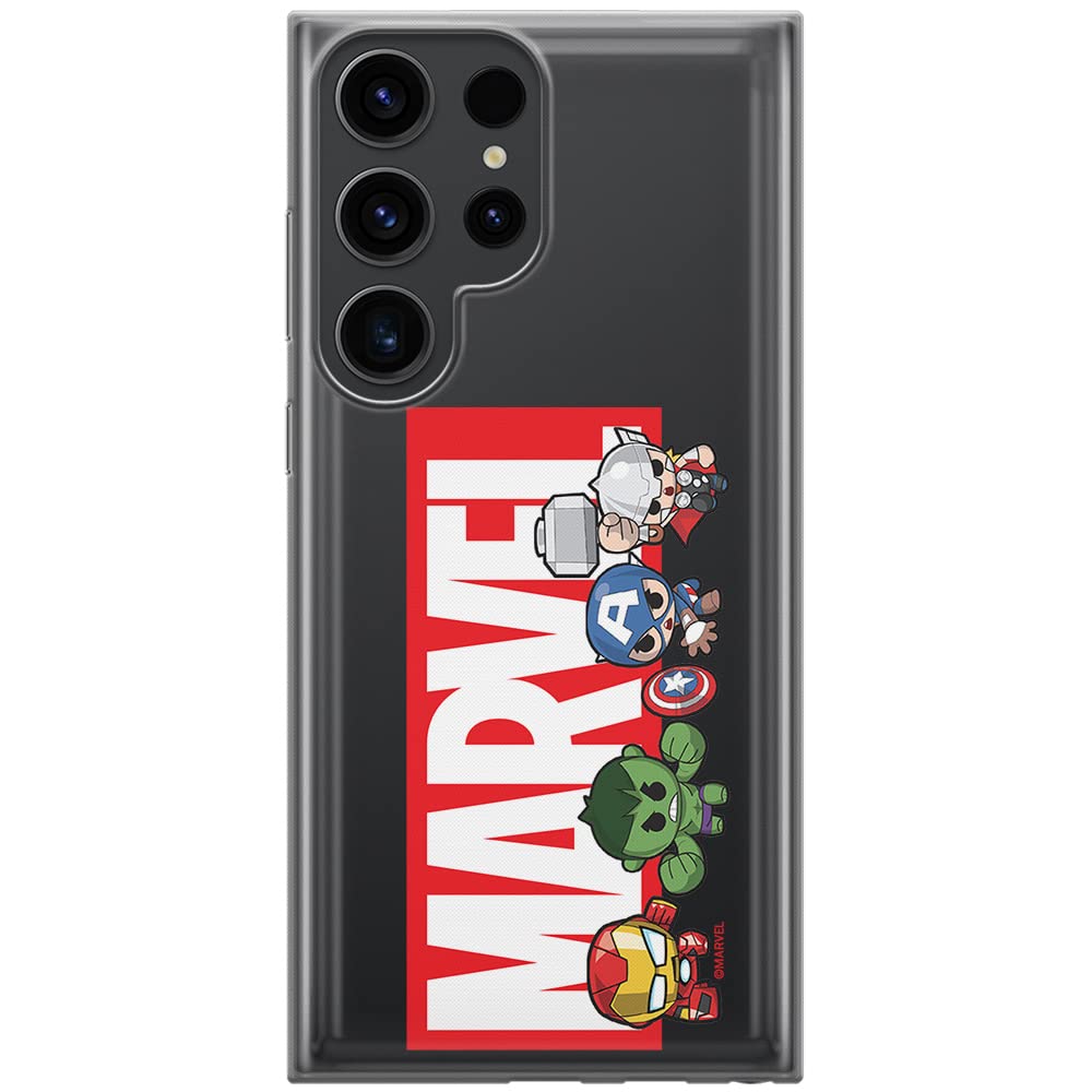 ERT GROUP mobile phone case for Samsung S23 ULTRA original and officially Licensed Marvel pattern 010 optimally adapted to the shape of the mobile phone, partially transparent