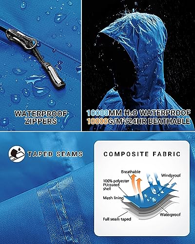 Image of Outdoor Ventures Packable Rain Jacket Women Waterproof Raincoat with Hood