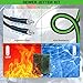 Sewer Jetter Kit for Pressure Washer 50 FT, 5800 PSI Pressure Drain Cleaner Hose for 1/4 Inch NPT Corner, Pressure Washer Cleaning Kit with 5 Pcs Sewer Jetting Nozzle, Pearl Corsage Pin (Black)