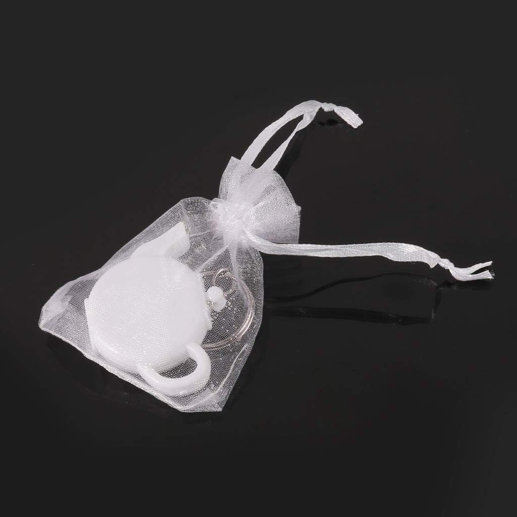 Teapot-Shaped Tape Measure ABS & Steel Ruler Portable Keychain Ruler Lightweight Measuirng Tool Bag Decoration Present Key Chains Women for Car Keys