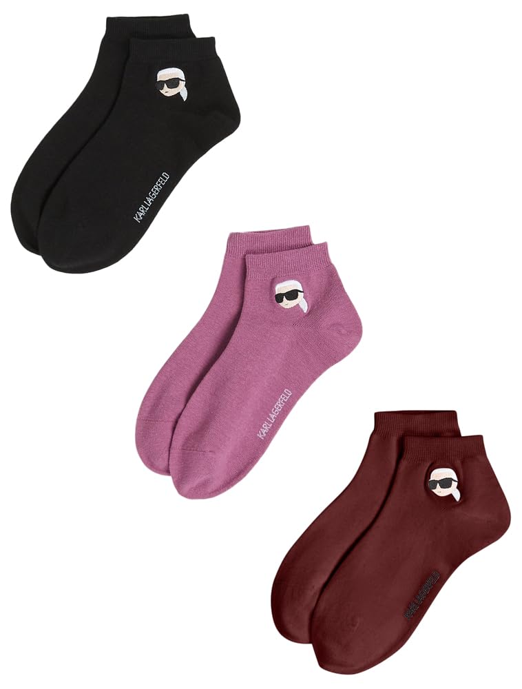 Karl Lagerfeld International B.V Damen Karl Lagerfeld, Women's, K/Ikon Sneaker Sock 3 Pack socks